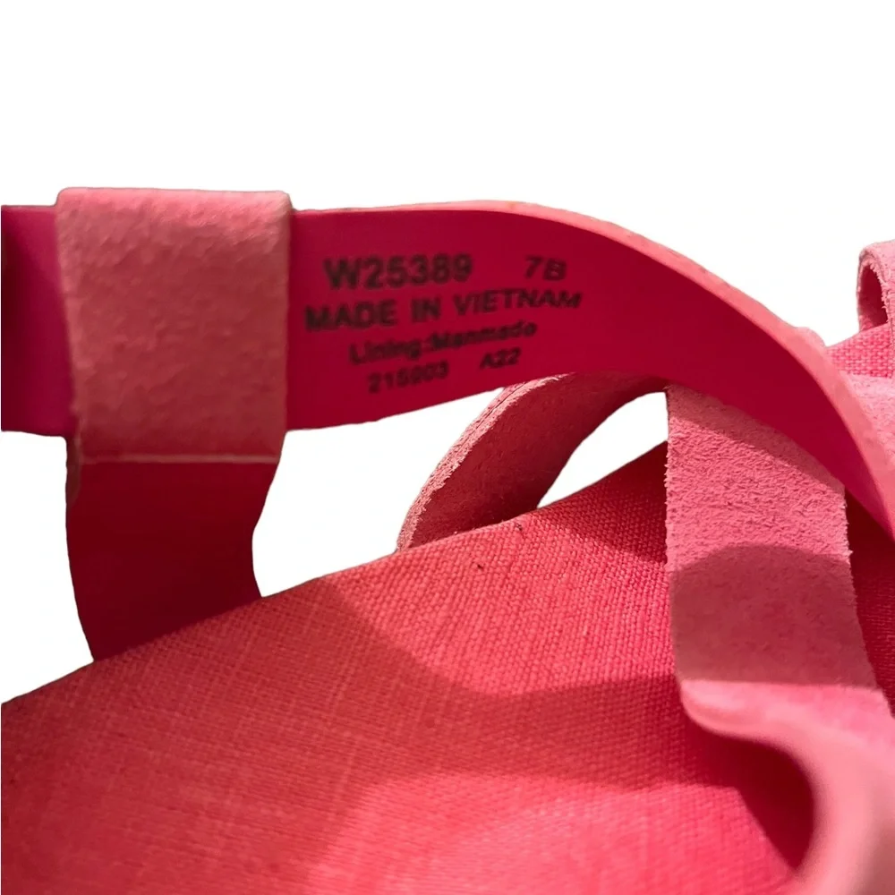 Cole Haan Womens Size 7B Pink W25389 Platform Rope Wedge Heels Sandals
